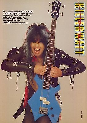 BLACKIE LAWLESS Mini POSTER / magazine Pin Up #13 uk RARE W.A.S.P.