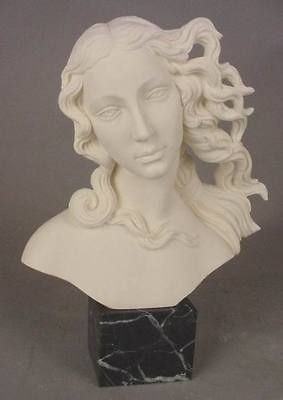 BUST OF VENUS BY BOTTICELLI ITALIAN MARBLE BY A SANTINI