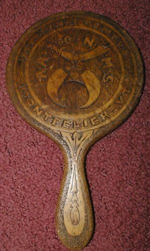 Montpelier Vermont Masonic Pyrography Hand Tooled Folk Art Hand 