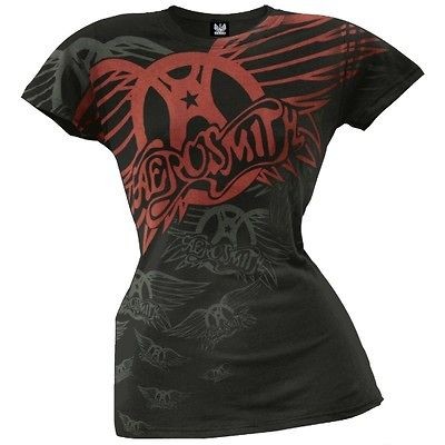 Aerosmith   Walk This Way All Over Juniors T Shirt