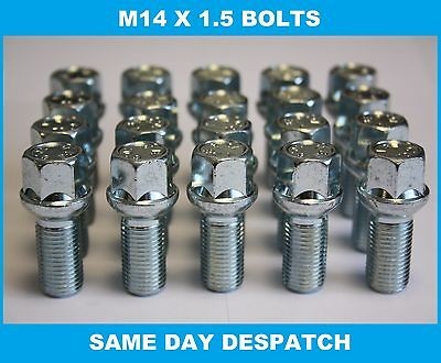 20 X M14X1.5 TAPERED ALLOY WHEEL BOLTS FIT SKODA YETI FABIA OCTAVIA 