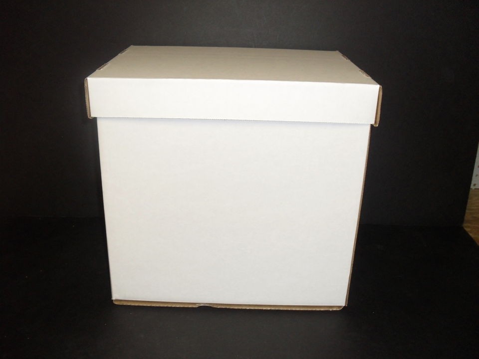 White Cardboard Storage Boxes W/Lids For 12 and 10 Records Holds on ...