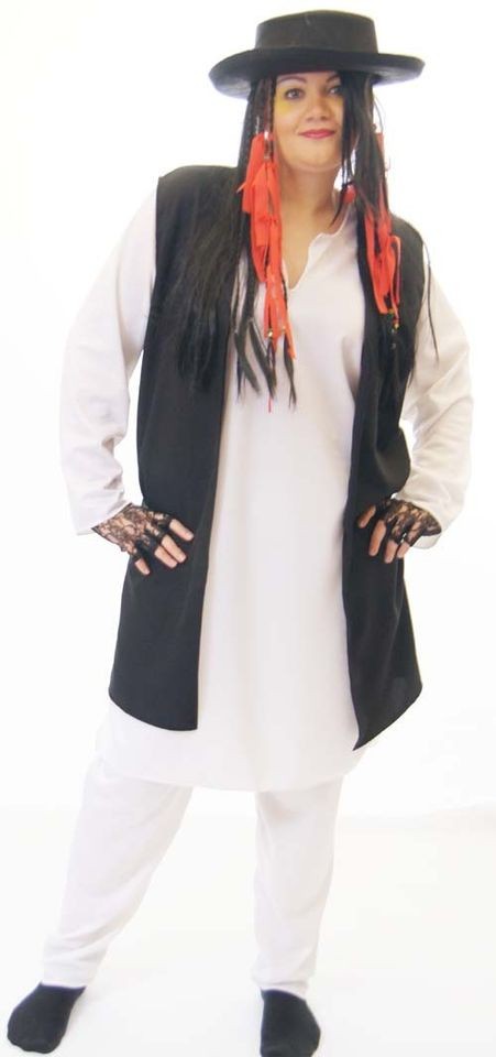 Boy George Fancy Dress Costume with Hat ALL PLUS SIZES