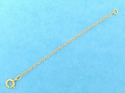   Gold Cable Chain Necklace EXTENDER   2.5 Length Yellow or White Gold