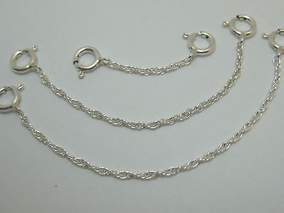 STERLING SILVER 1.5 2.5&3.5 ROPE CHAIN EXTENDERS