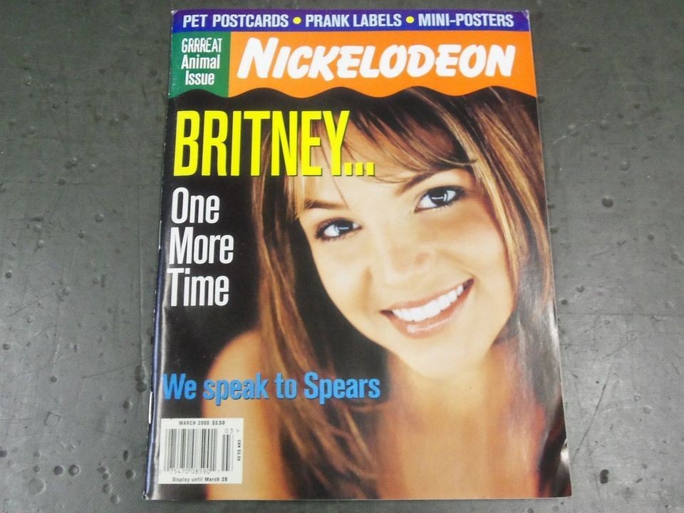 2000 MARCH NICKELODEON MAGAZINE   BRITNEY SPEARS   BT 8237