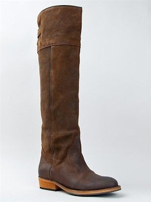 NEW BRONX TREM BLE Women Knee High Heel Distressed Riding Boot brown 