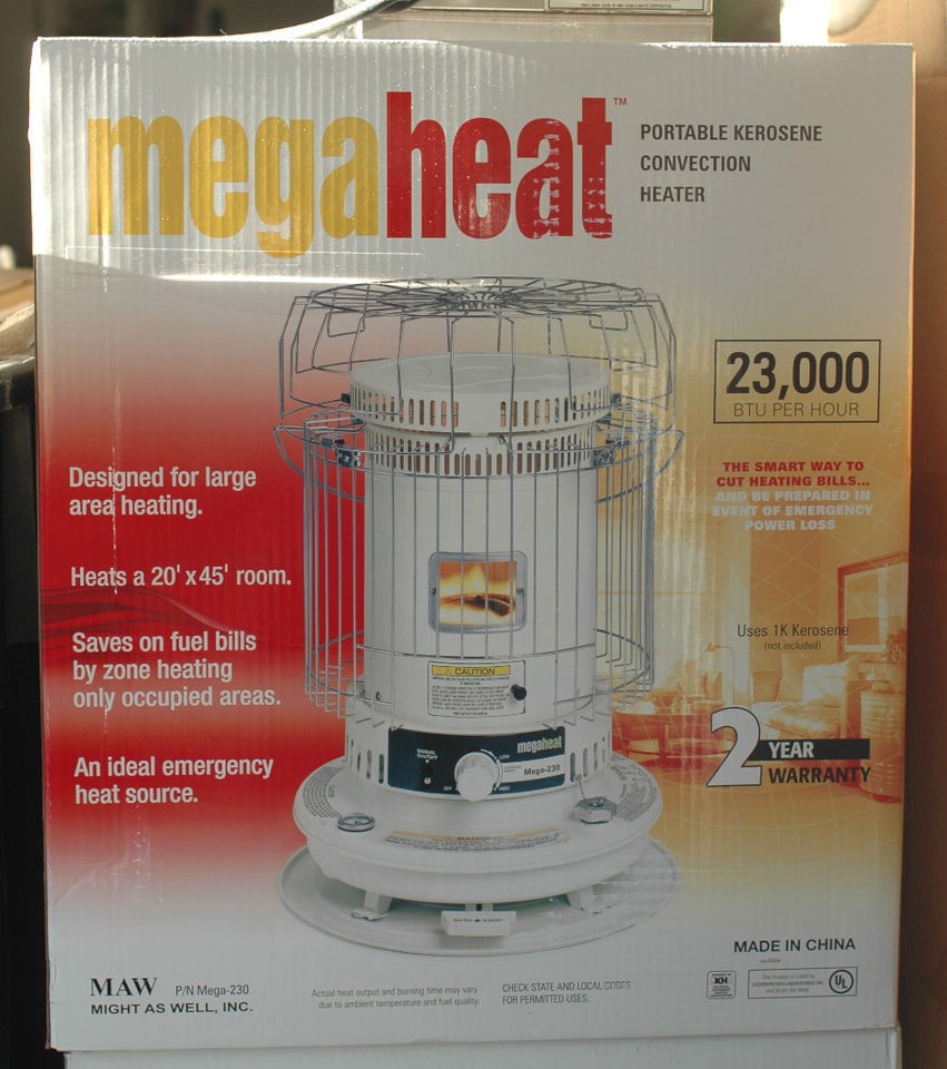   KEROSENE CONVECTION HEATER 23,000 BTU 23K MEGA HEAT 230 1K NIB