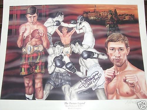 KEN BUCHANAN   World Champion signed 21x16 print