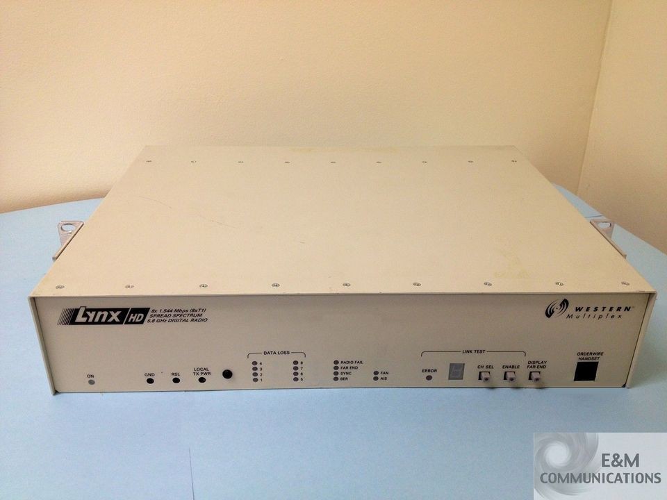 301 31690 A2 WESTERN MULTIPLEX LYNX 8X 1.544 MBPS (T1) 5.8 GHZ RADIO 