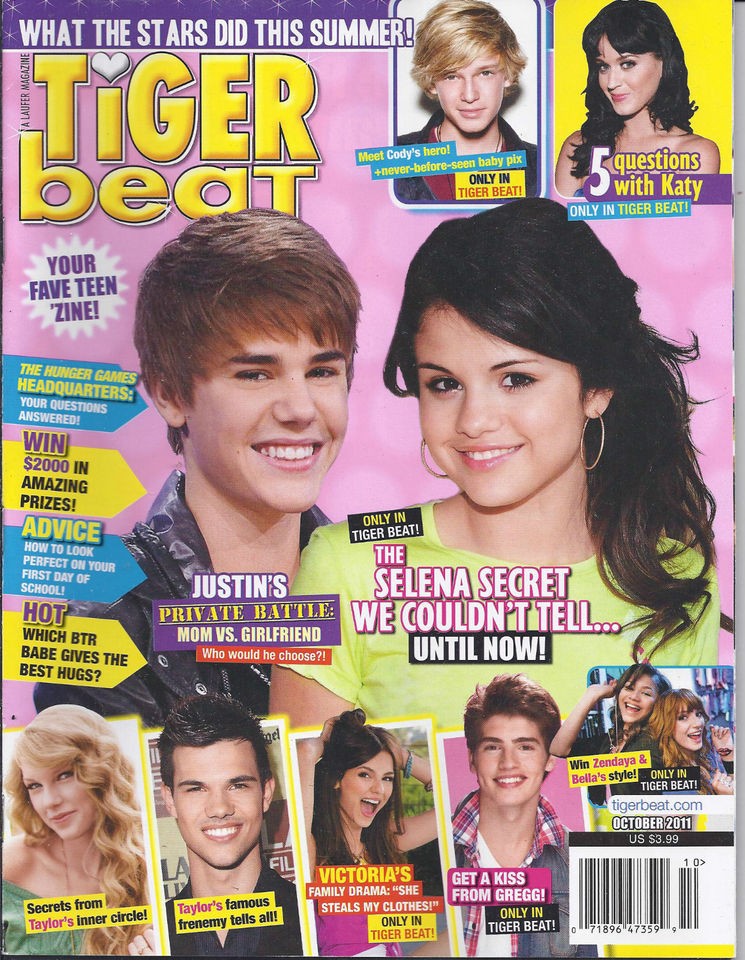 TIGER BEAT MAGAZINE JUSTIN BIEBER SELENA GOMEZ TAYLOR LAUTNER SWIFT 