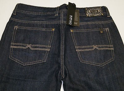 NEW Boys Buffalo David Bitton Evan Slim Straight Leg Dark Rinse Jeans 