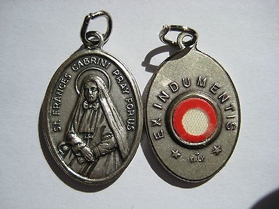 RARE RELIC MEDAL OF SAINT FRANCESCA XAVIER CABRINI