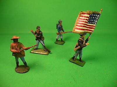   States American Flag Civil War Calvary Soldiers & Rough Rider 4pcs C34