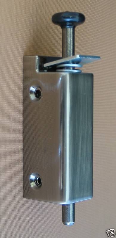 Sliding patio door security deadbolt foot lock hardware in 11 finishes 