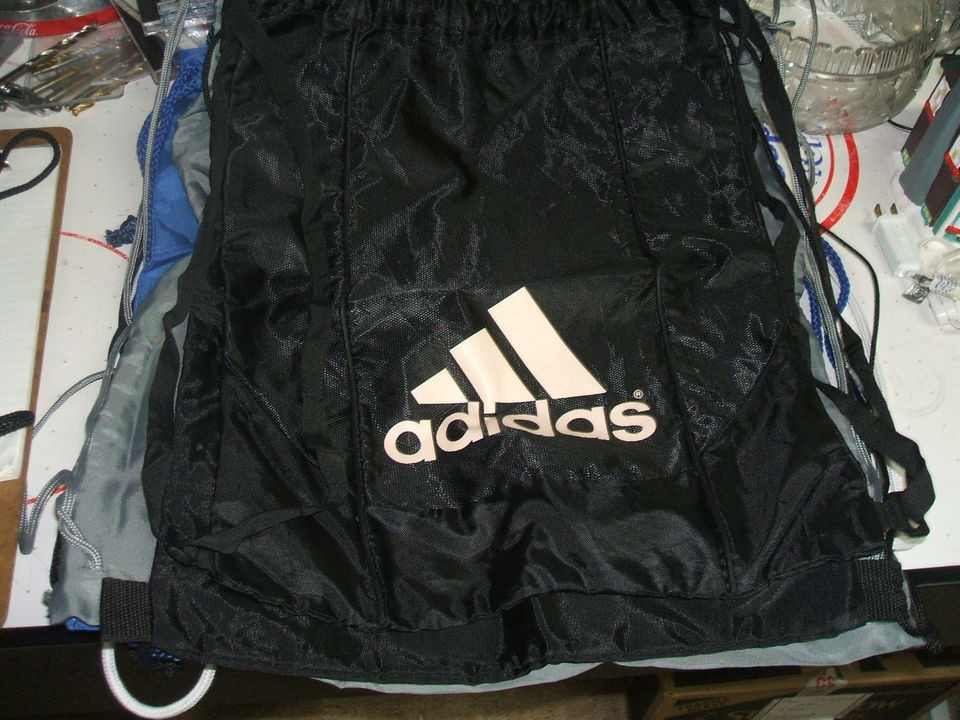 String Back Pack Adidas & Ucls Soccer Black/White