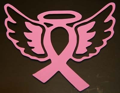 CANCER AWARENESS RIBBON WINGS HALO Car Vinyl Decal    