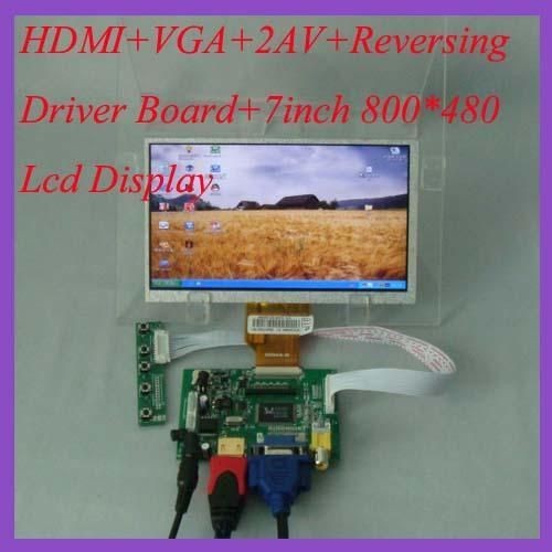 HDMI/VGA/2AV+Reversing Driver board + 7inch AT070TN90 800*480 lcd 