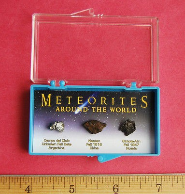 METEORITES AROUND THE WORLD Display Nantan, Campo, Sikhote Alin