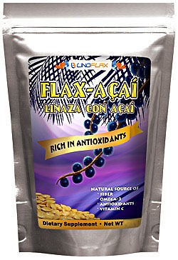 Linoflax® Flax Acai Linaza Dorada con Acai   FLAXSEED AND ACAI POWDER