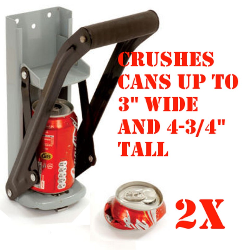 12oz CAN CRUSHER Aluminum Can Crusher Bottle Opener Wall Mount 2n1 
