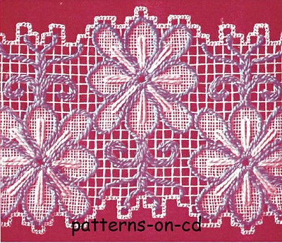 CD Title DMC Filet Net Embroidery Lace darning patterns