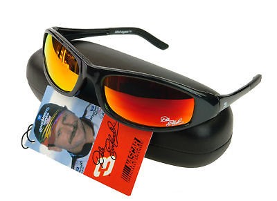 NEW NASCAR Sunglasses InfraRed One Way Mirror_Metalli​c Black +FREE 