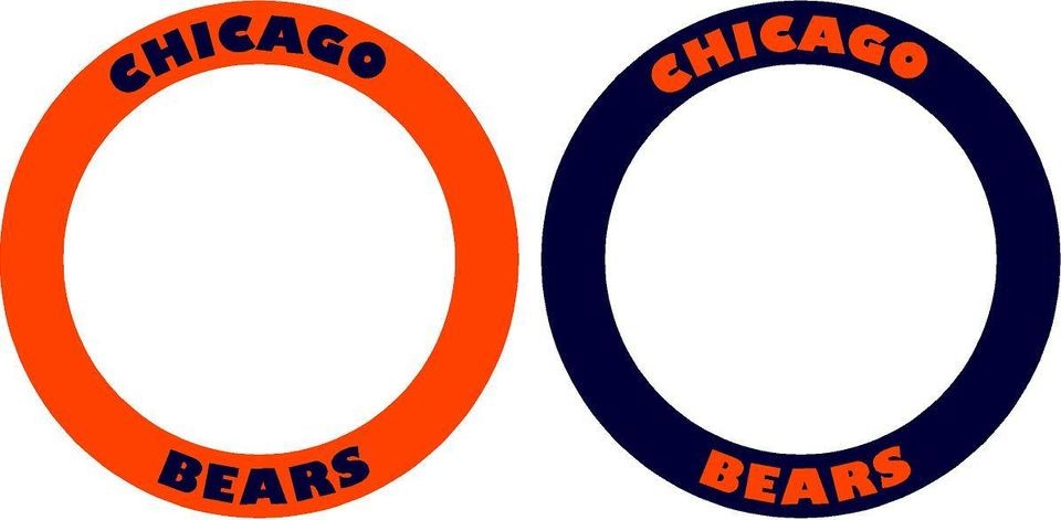 Chicago Bears Circle Rings Cornhole Sticker Decals 6 #1