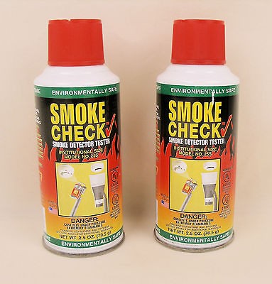TWO(2) NEW Smo​ke Detector Tester   (Canned Smoke)   Smoke Check 25S 