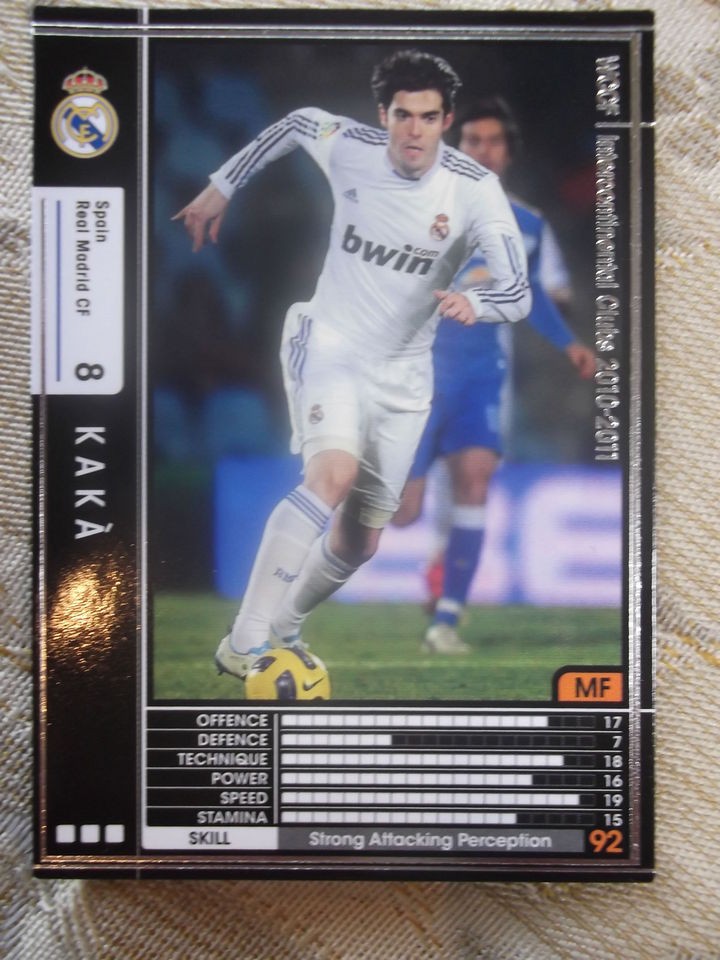 KAKA SOCCER CARD WCCF 10 11 REAL MADRID BRAZIL