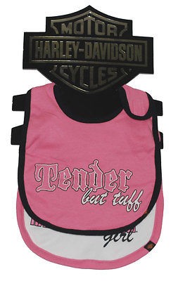 HARLEY DAVIDSON® GIRLS NEWBORN 2 PACK BIB GIFT SET S9LGL58HD NEW