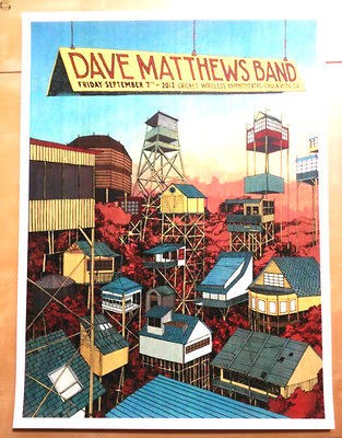 2012 DAVE MATTHEWS BAND CHULA VISTA LANDLAND SAN DIEGO CONCERT POSTER 