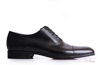 MORESCHI MENS SHOES CLASSIC BLACK MOD.DUBLIN MADE IN ITALY