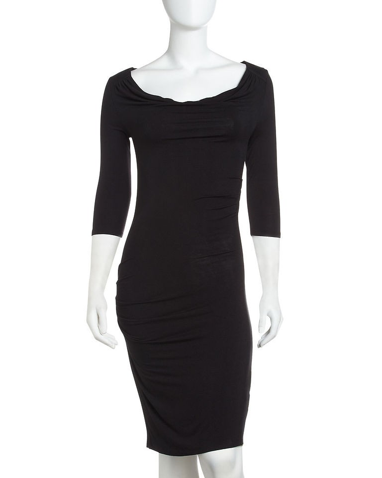 Catherine Malandrino Cutout Back Cowl Neck Dress