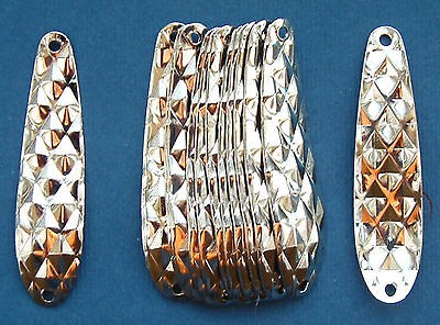 12) 2 1/4 Diamond Nickel Plated Spoon Blanks (BRASS)