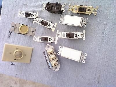 VARIABLE FAN, DIMMER, SINGLE POLE ELECTRICAL SWITCH ASSORTMENT