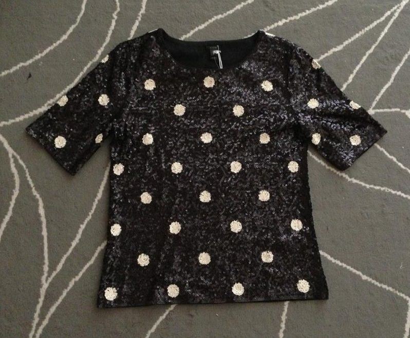 Crew Polka Dot Sequin Top Size XS,S,M,L