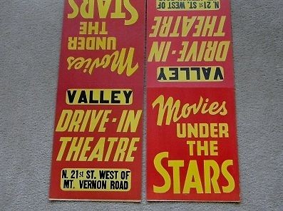   DRIVE IN THEATER AD MOVIE POSTER VALLEY HOME STAND UP STANDEE 1SH