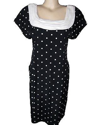 RARE Lucious POLKADOT WIGGLE DRESS   SEXY SASSY SISSY VINTAGE   BUST 