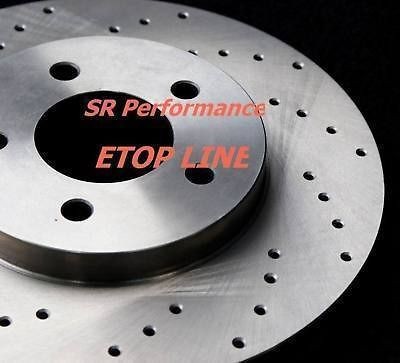 Chevy Silverado 2500HD 300mm (01 06) Cross Drilled Brake Rotors Pads 