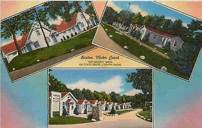 Weymouth Massachusetts MA 1940s Roadside Views Boston Motor Court 