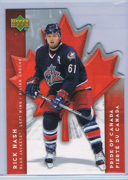 07 08 UD UPPER DECK MCDONALDS RICK NASH PRIDE OF CANADA #PC2 BLUE 