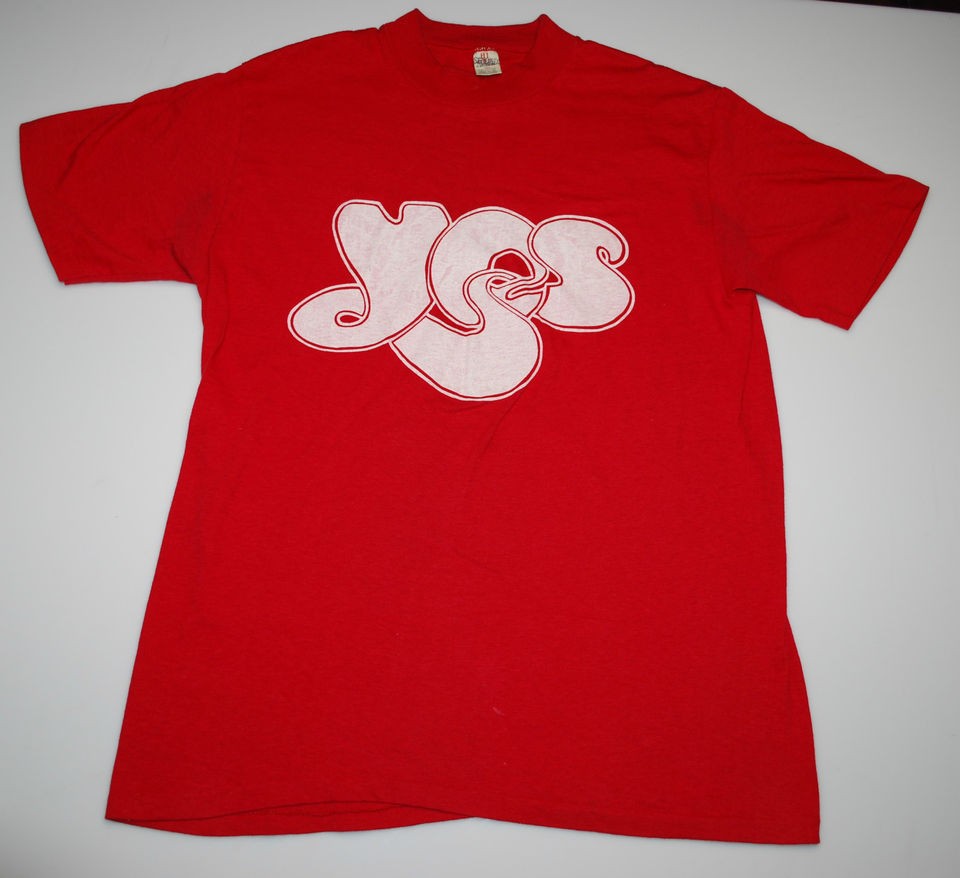 VINTAGE YES BAND T  SHIRT 1970S L ORIGINAL VTG ROCK N ROLL TEE