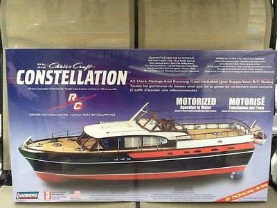 MIB LINDBERG 1/20 CHRIS CRAFT CONSTELLATION MOTORIZED PLASTIC MODEL 