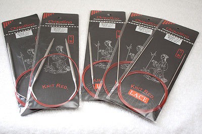 ChiaoGoo RED Lace Circular Knitting Needles 32 inch Sizes US 0 thru US 