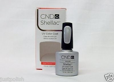 CND Creative Nail SHELLAC UV Gel Polish Silver Chrome Color .25oz/7 