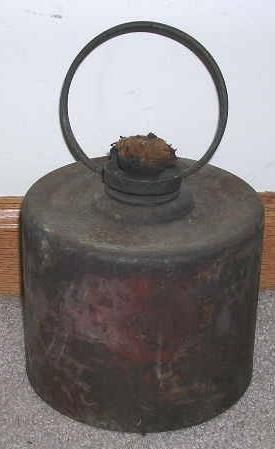   MINERS SMUDGE POT OIL KERO LAMP PEABODY COAL CO. WILMINGTON,IL