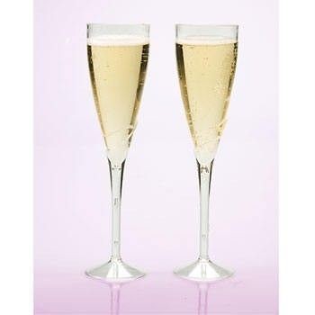   192 x CLEAR PLASTIC CHAMPAGNE FLUTES WINE MARTINI GLASSES CUPS  CLEAR