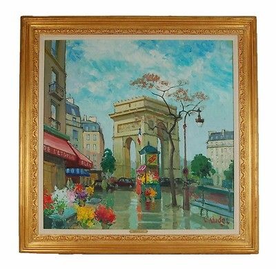 Estate Sale Constantin Kluge Painting Place de lÉtoile Arc de 