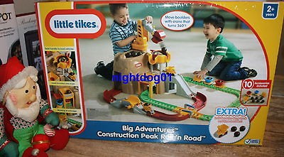   Tikes BIG CONSTRUCTION Peak Rail Road Train Crane Set Toddler Tots 2